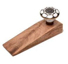 Ceramic Floral Golden Wooden Door Stopper